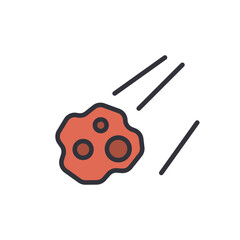 Illustration Of A Meteoroid Burning Through The Atmosphere Quickly