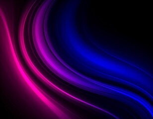 Fototapeta premium Black dark deep blue violet indigo purple fuchsia magenta pink abstract background. Color gradient. Line wave.