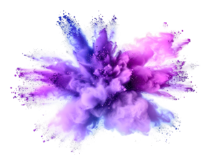 Explosion of Purple and White Powder