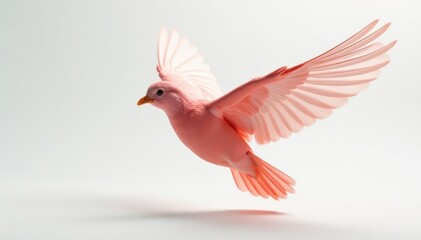 Fototapeta premium Close-up view of a lone flap against a stark white backdrop , studio shot, material