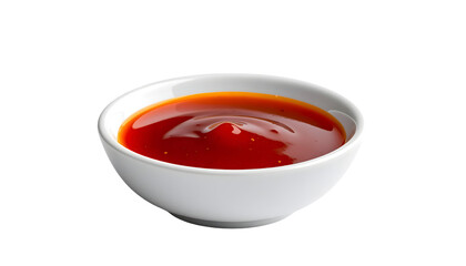 Red Sauce in Bowl on Transparent Background