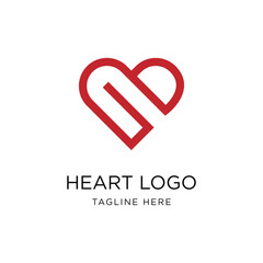Heart Logo Design Graphic Vector 