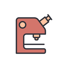 Stylized Microscope Illustration For Scientific Research And Experiments