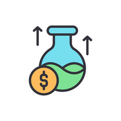 Investment Growth Through Scientific Research And Development Concept