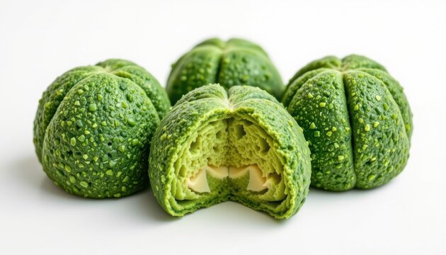 kusa mochi made with japanese mugwort, giving the rice cake a natural green hue, soft but dense texture, often associated with spring rituals and purification