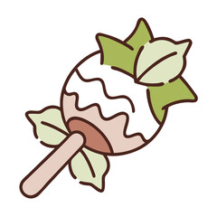 Cute Cartoon Caramel Apple Illustration