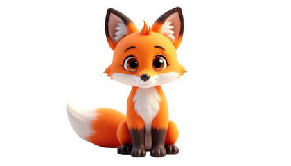 Obraz premium Friendly Red Fox Character Standing