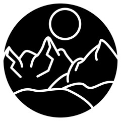  mountain glyph design concept