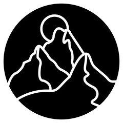  mountain glyph design concept