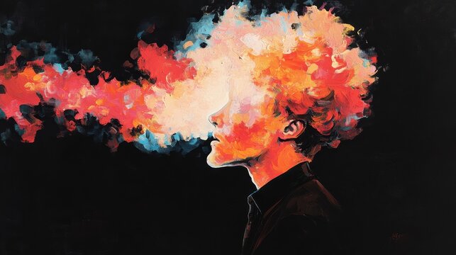 Respiration color&eacute;e abstraite