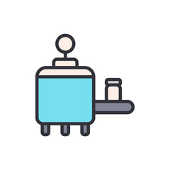Illustration Of A Machine With Jar For Pharmaceutical Purposes