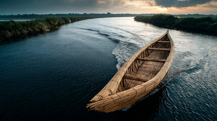 Fototapeta premium Traditional Boats with Eco Tech