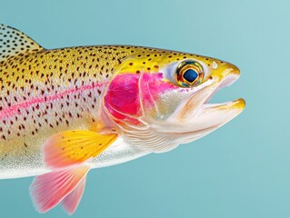 Trout portrait iridescent wonder
