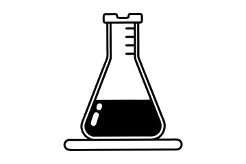 laboratory test  silhouette vector technology