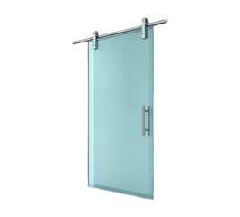 Stylish Glass Shower Door with Minimalist Design and Transparent Finish