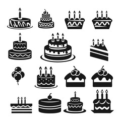 Cake Silhouettes and Icons