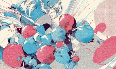 Nuage de fruits pastel