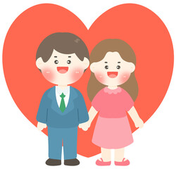 vector illustration of a couple