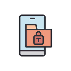 Obraz premium Secured Data Management On Mobile Devices With Encrypted Folders
