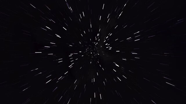 Sparkling starfield with dynamic light streaks. Perfect for spacethemed designs, futuristic backgrounds, or dynamic motion graphics projects.