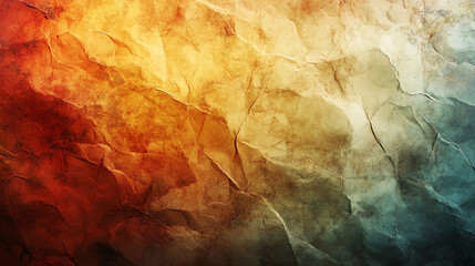 Abstract Background Warm and Cool Tones on Crumpled Paper Texture