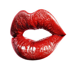 Fototapeta premium a red lip with a hole in it