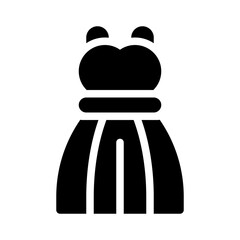 wedding dress glyph icon