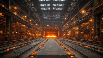 Industrial Steel Mill Interior