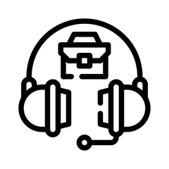 headphones line icon