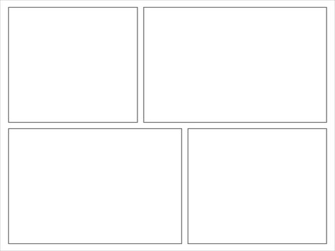 4 panel landscape comic layout