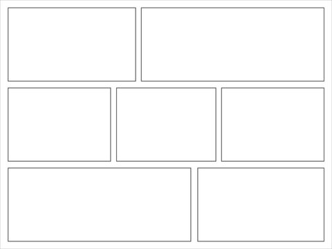 7 panel landscape comic layout