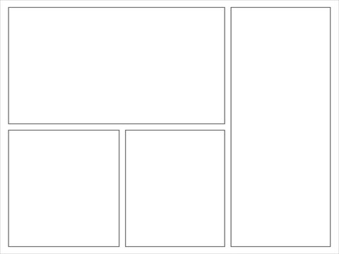 4 panel landscape comic layout