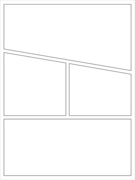 4 slanted panel vertical comic layout