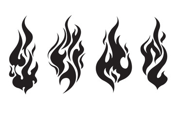 Fire energy fire bund symbol vector silhouette nice masculine decoration element