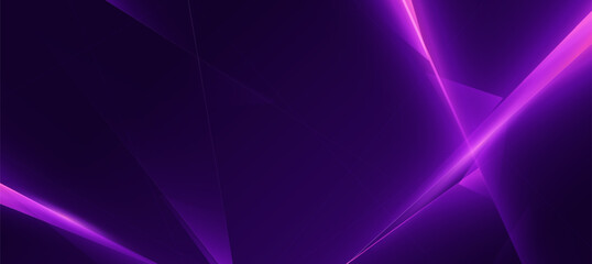 Abstract Neon technology background with glowing purple lines and diagonal stripe for Digital Ads banner