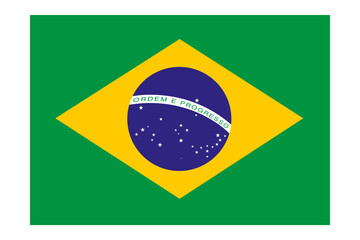 Obraz premium flag of Brazil vector