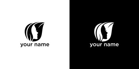 Beauty logo design with leaf design