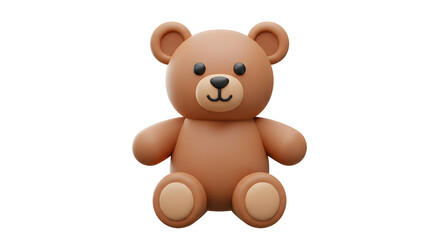Fototapeta premium A cuddly and adorable teddy bear, meticulously designed with soft, rounded features, conveys a sense of comfort and childhood innocence.