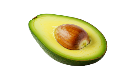 avocado cut in half without background png