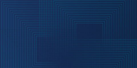 Blue background. Vector abstract, science, futuristic, energy technology concept. Digital image of light rays, stripes lines with blue light over dark blue background
