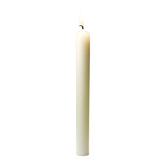 a white candle with a single candle on top