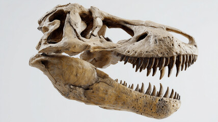 A close-up of tyrannosaurus-Rex skull | isolated white background