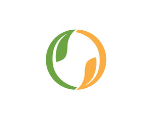 Logos of green Tree leaf ecology