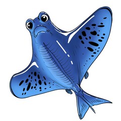 cartoonBlue crayfish