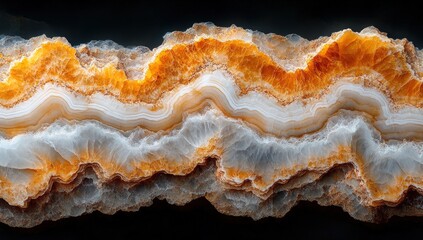 Fototapeta premium Close-up banded agate slice, vibrant colors