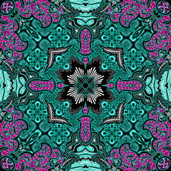 Mandala ornament with batik style motif