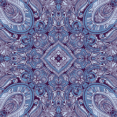 Mandala ornament with batik style motif