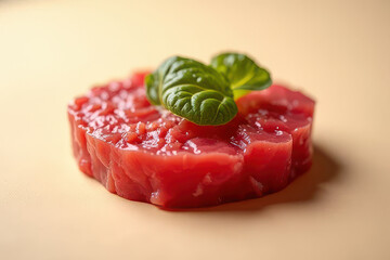 Tempting Tuna Tartare: Elegant Fine Dining Photography with Split Lighting and Clean Style