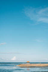 View of Sanur beach in Bali, Indonesia