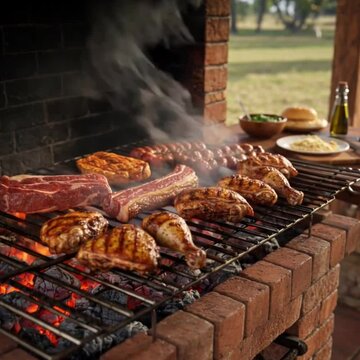 meat on the grill